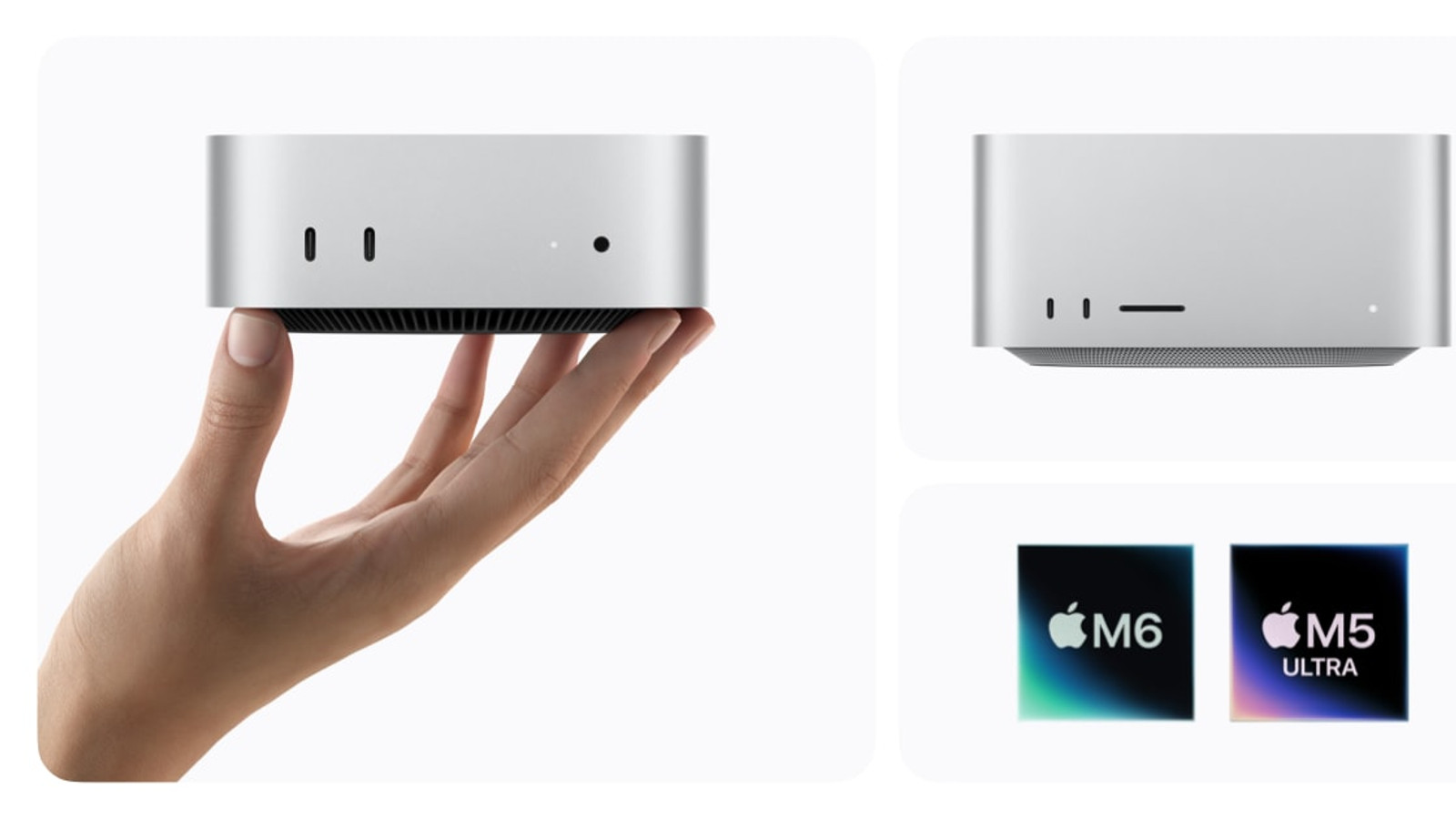 Nya Mac mini och Mac Studio visas i en officiell Apple-bild