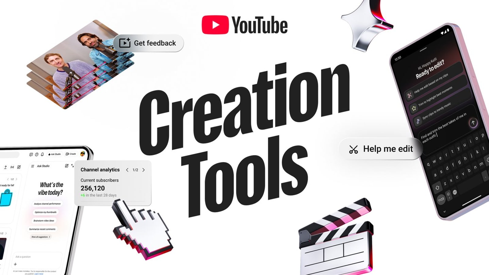 YouTube Studio med de nya verktygen för kreatörer