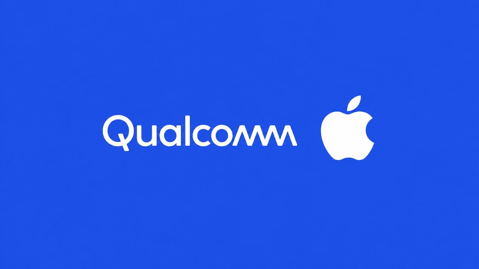 Qualcomm- och Apple-logotyper i samband med patentavtalet