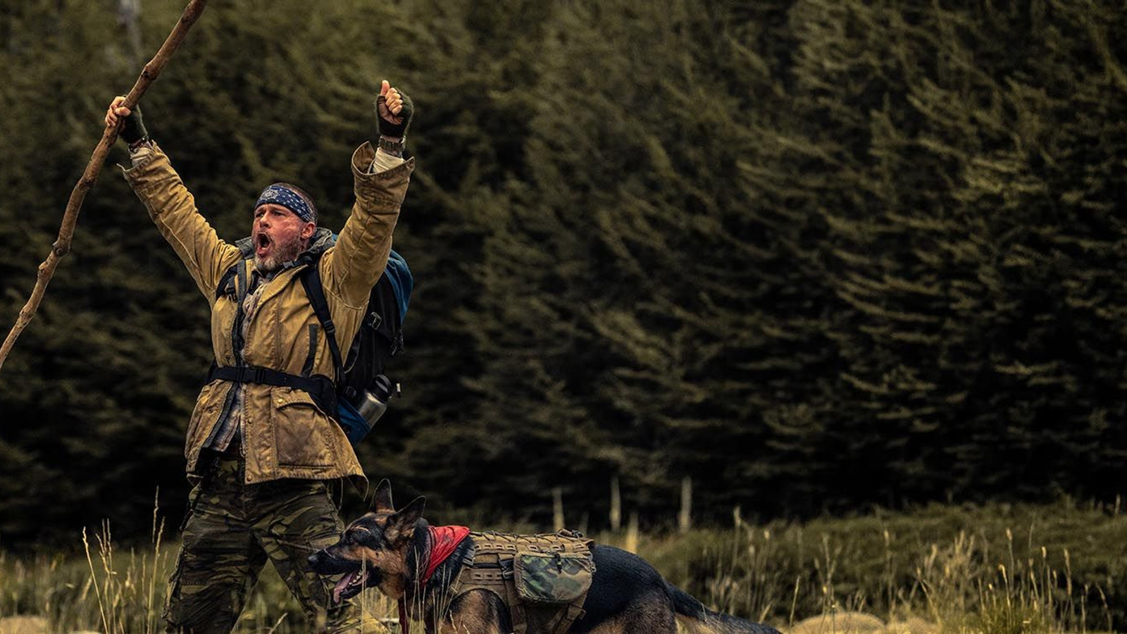 Brad Pitt och hunden Odin i en officiell bild från Heart of the Beast